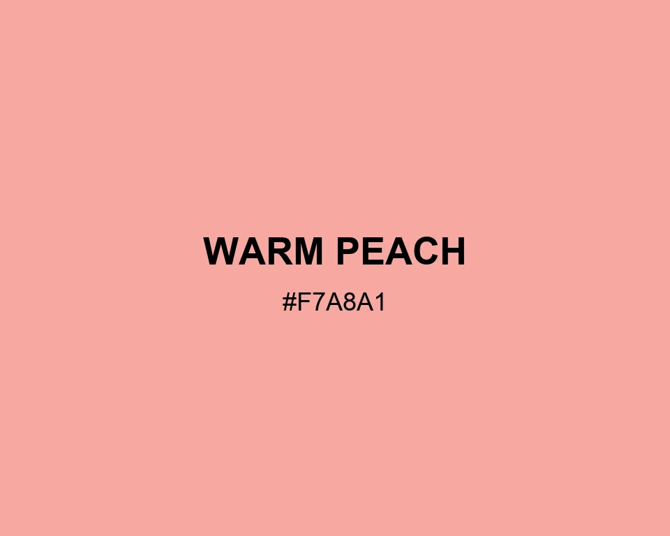 Warm Peach color #F7A8A1