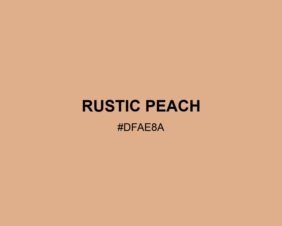 Rustic Peach color #DFAE8A