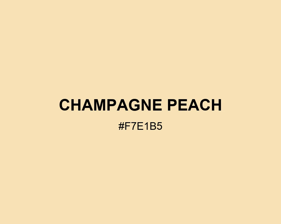 Champagne Peach color #F7E1B5