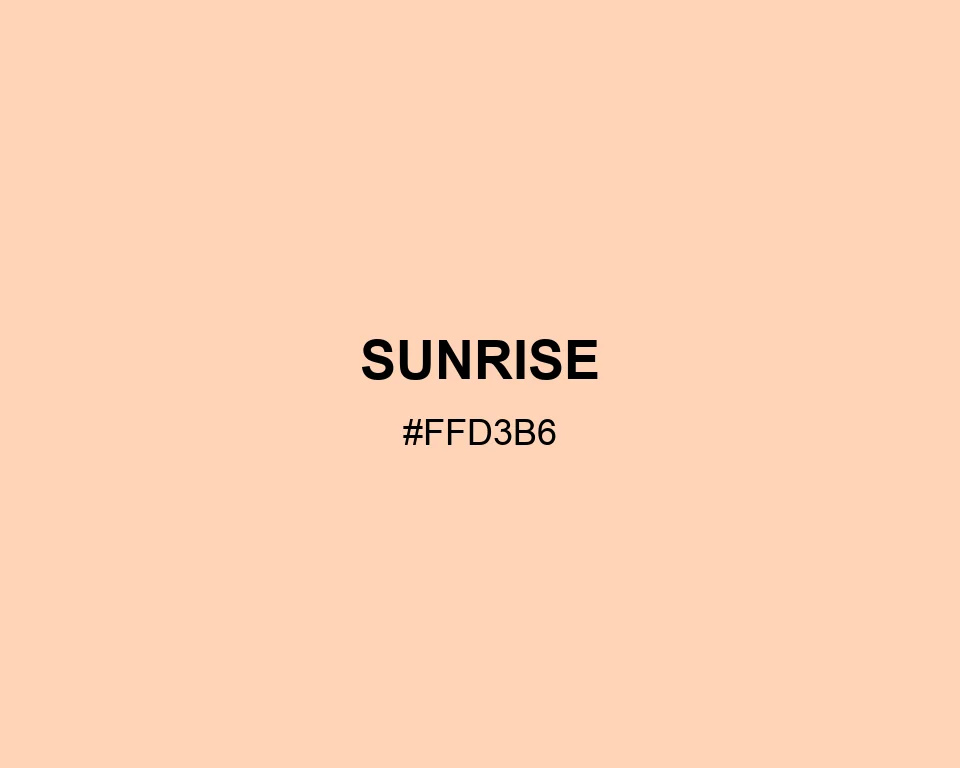 Sunrise color #FFD3B6