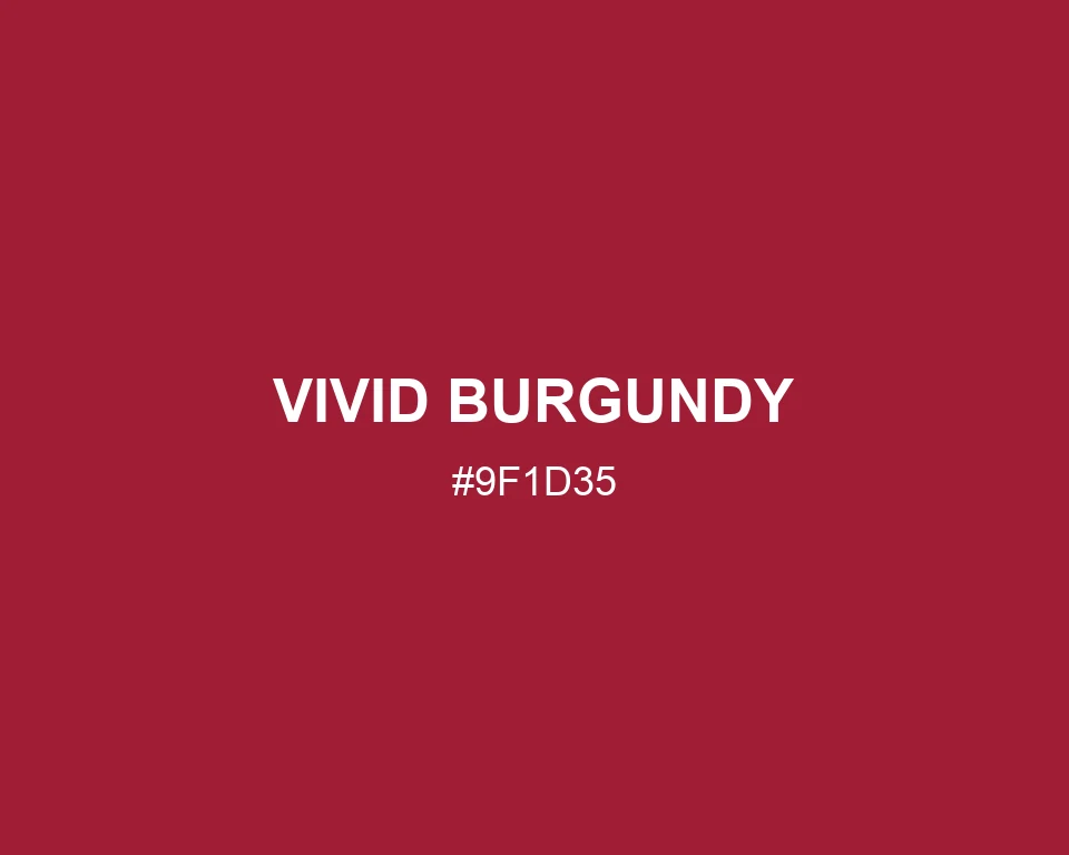 Vivid Burgundy color #9F1D35