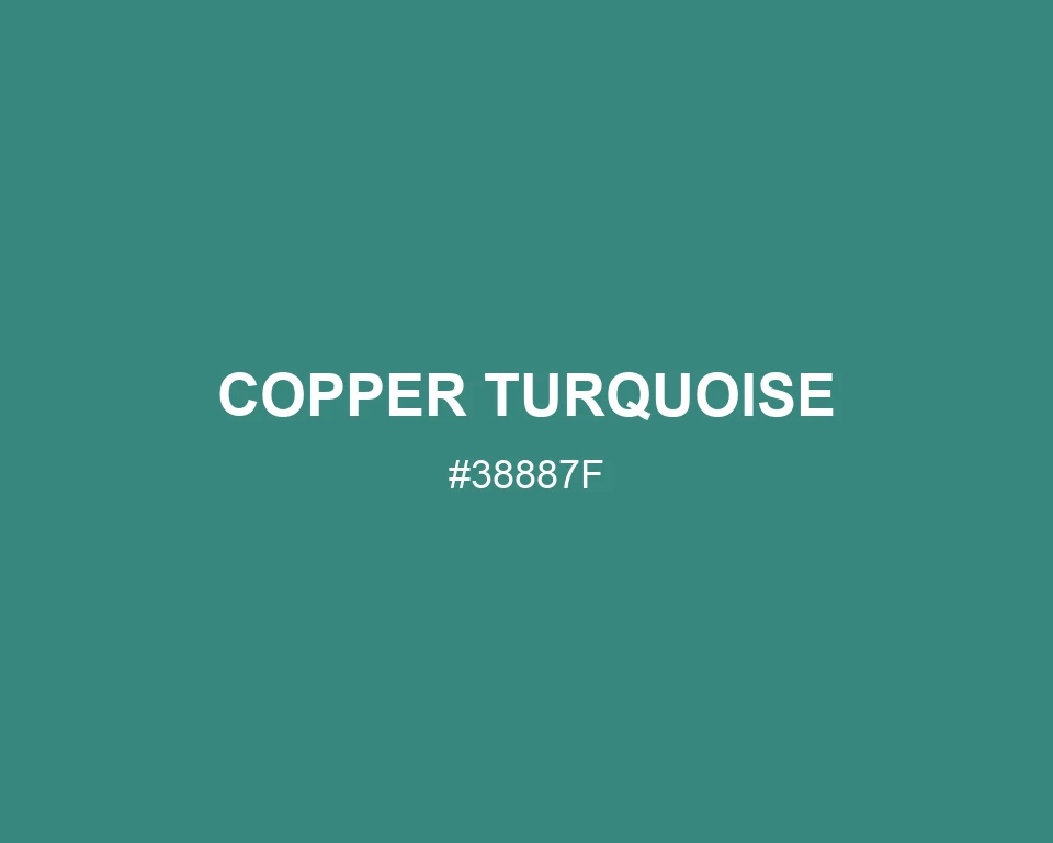 Copper Turquoise color #38887F