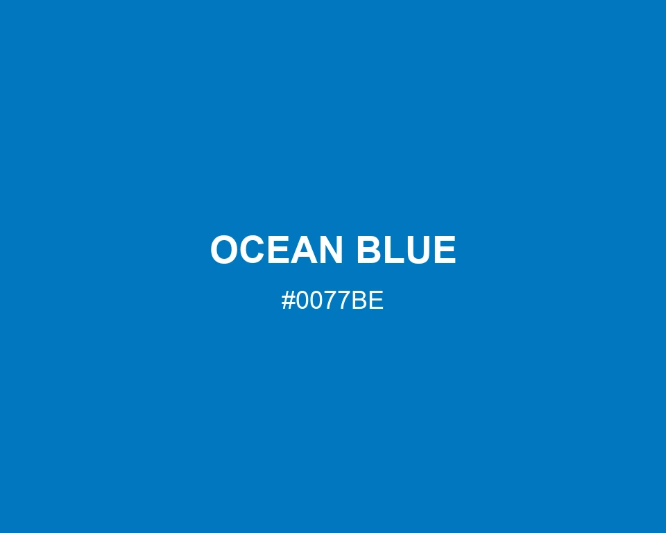 Ocean Blue color #0077BE