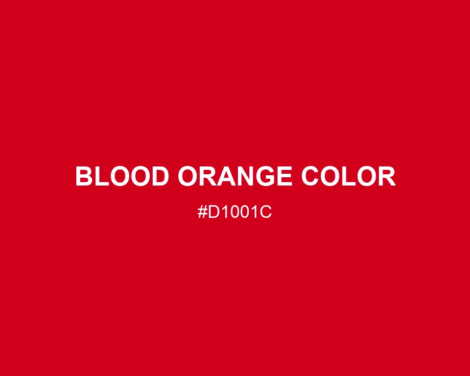 Blood Orange Color #D1001C