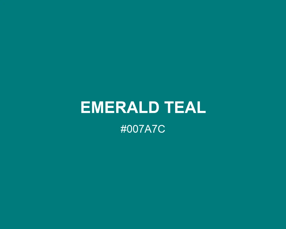 Emerald Teal color #007A7C