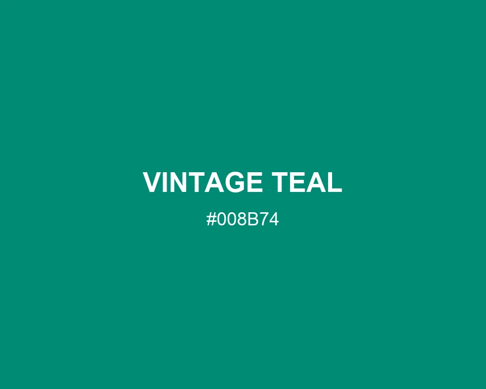 Vintage Teal color #008B74