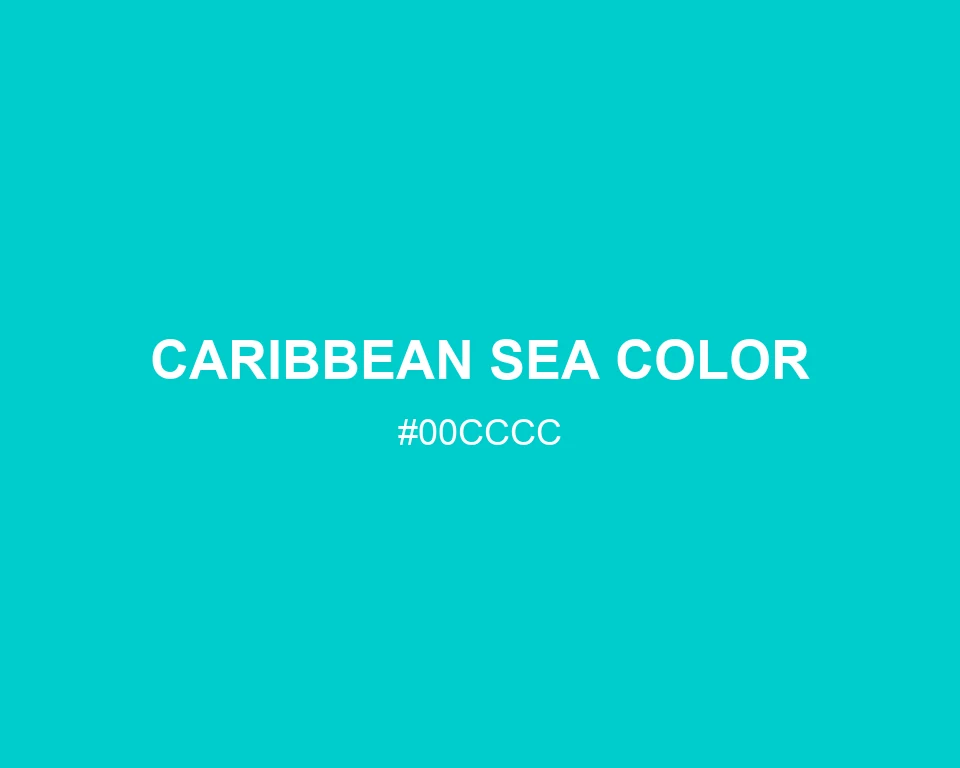 Caribbean Sea Color #00CCCC