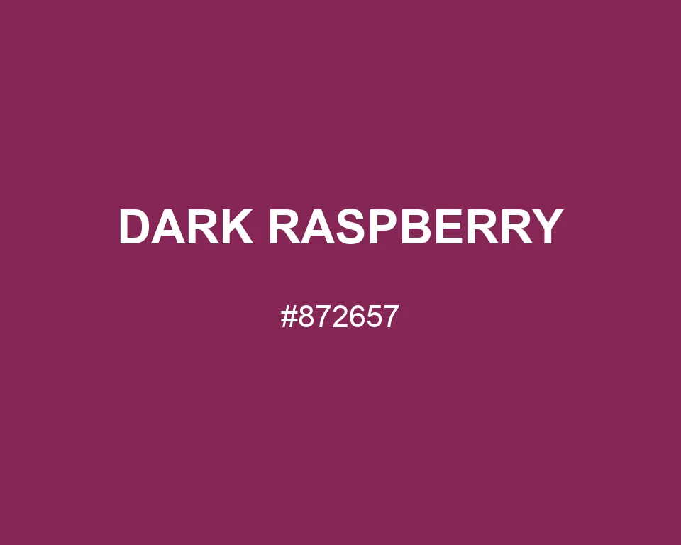 Dark Raspberry color #872657