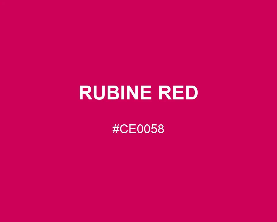 Rubine Red color #CE0058