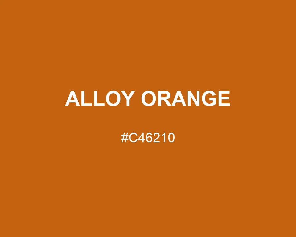 Alloy Orange color #C46210