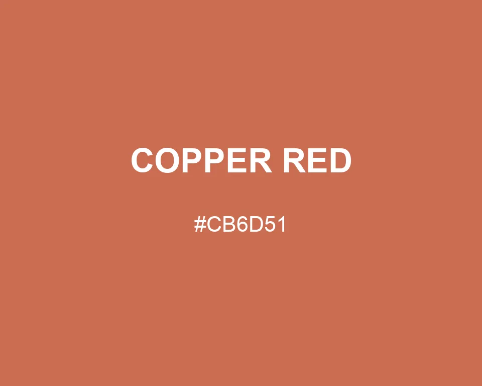 Copper Red color #CB6D51