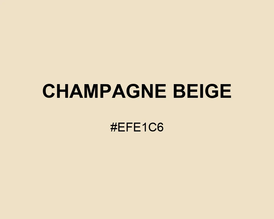 Champagne Beige color #EFE1C6