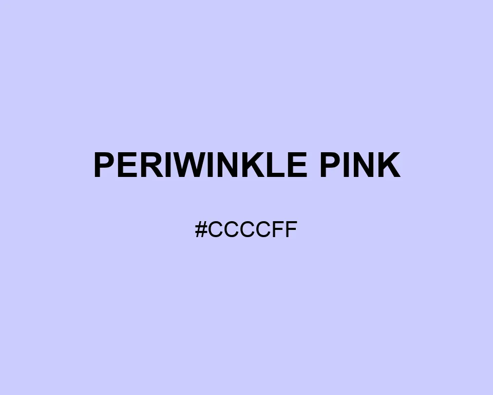 Periwinkle Pink color #CCCCFF
