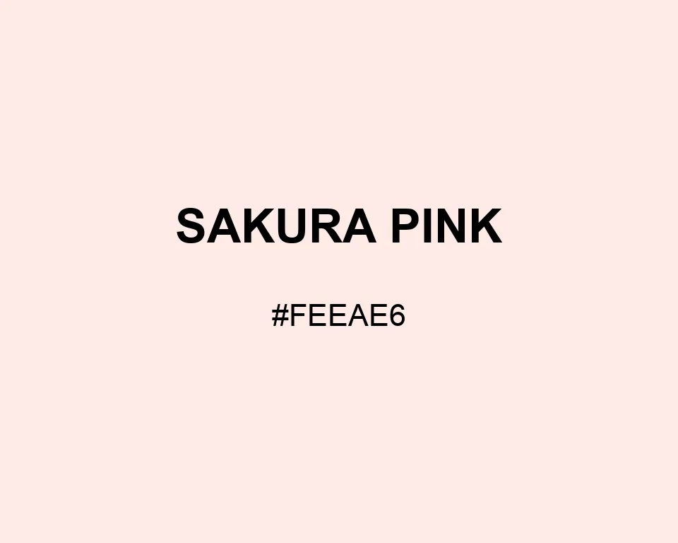Sakura Pink color #FEEAE6