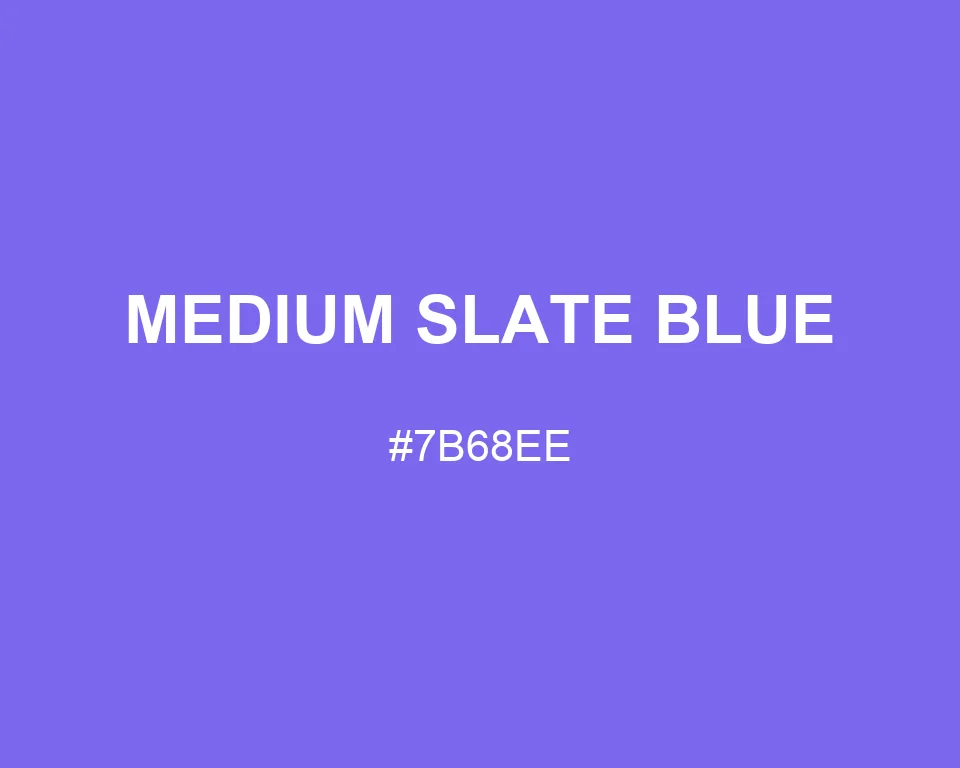 Medium Slate Blue color #7B68EE