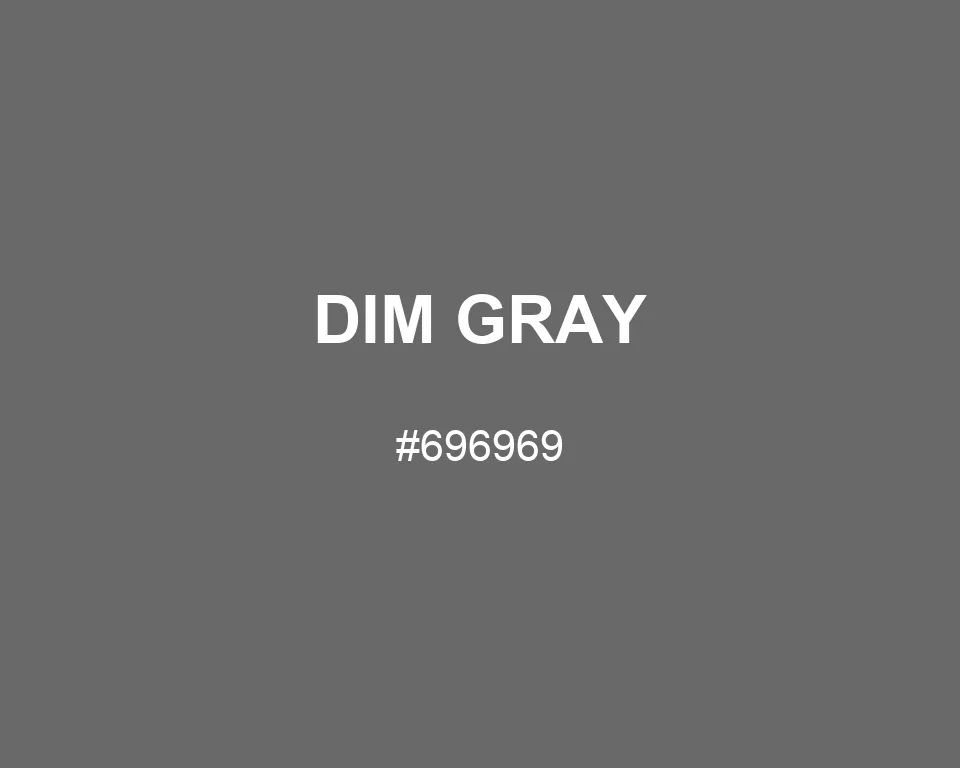 Dim Gray color #696969