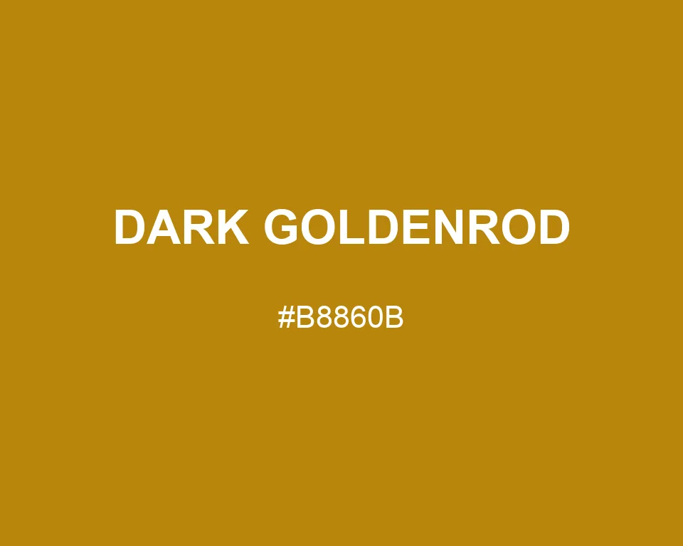Dark Goldenrod color #B8860B