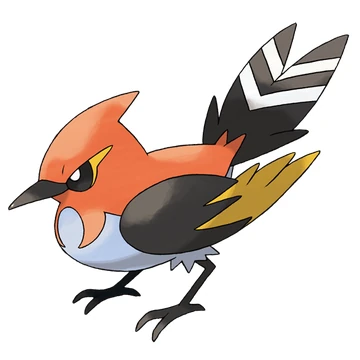 Fletchinder — official Pokémon artwork