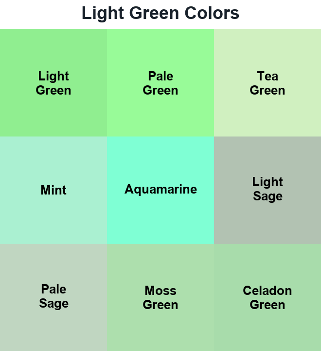 Light Green Colors