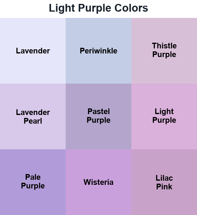 Light Purple Colors