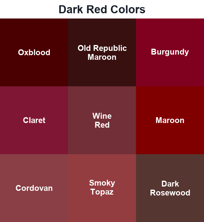 Dark Red Colors