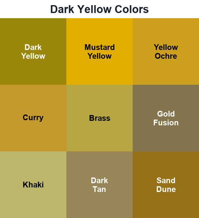 Dark Yellow Colors