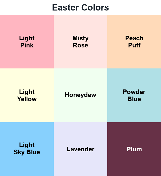 Easter Colors
