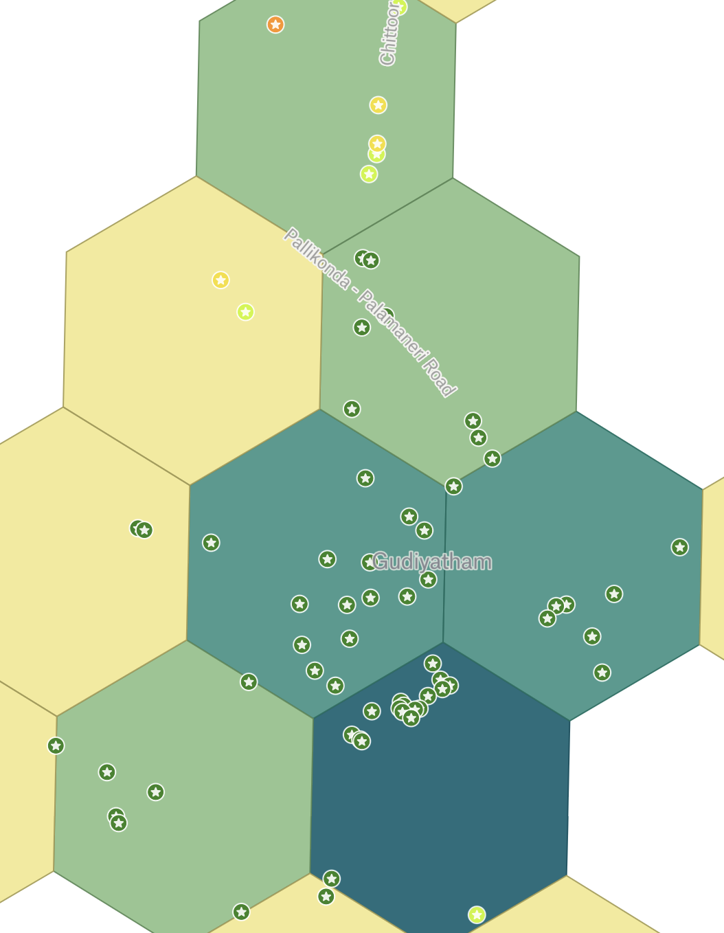 Adjacent sites split one market