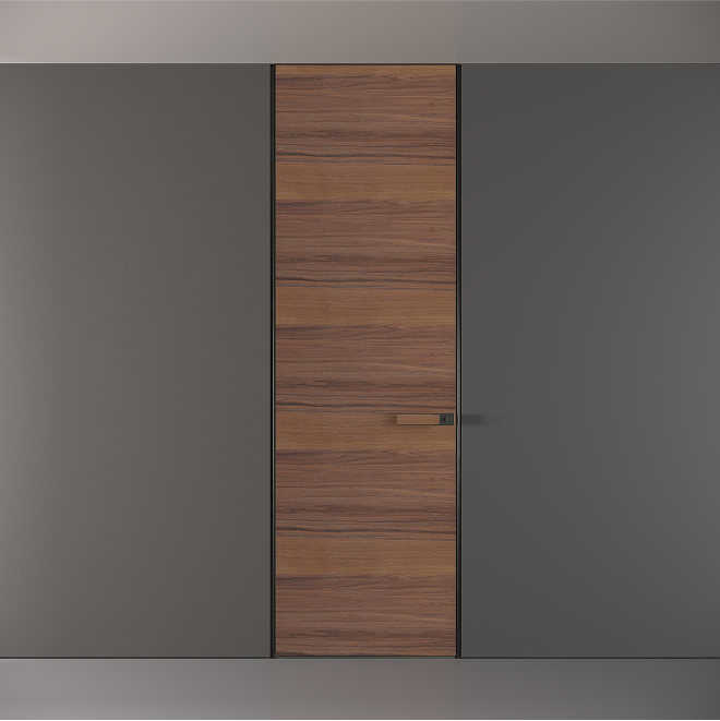 CONCEALED DOOR IN NOCE ALAMBRA VINEER