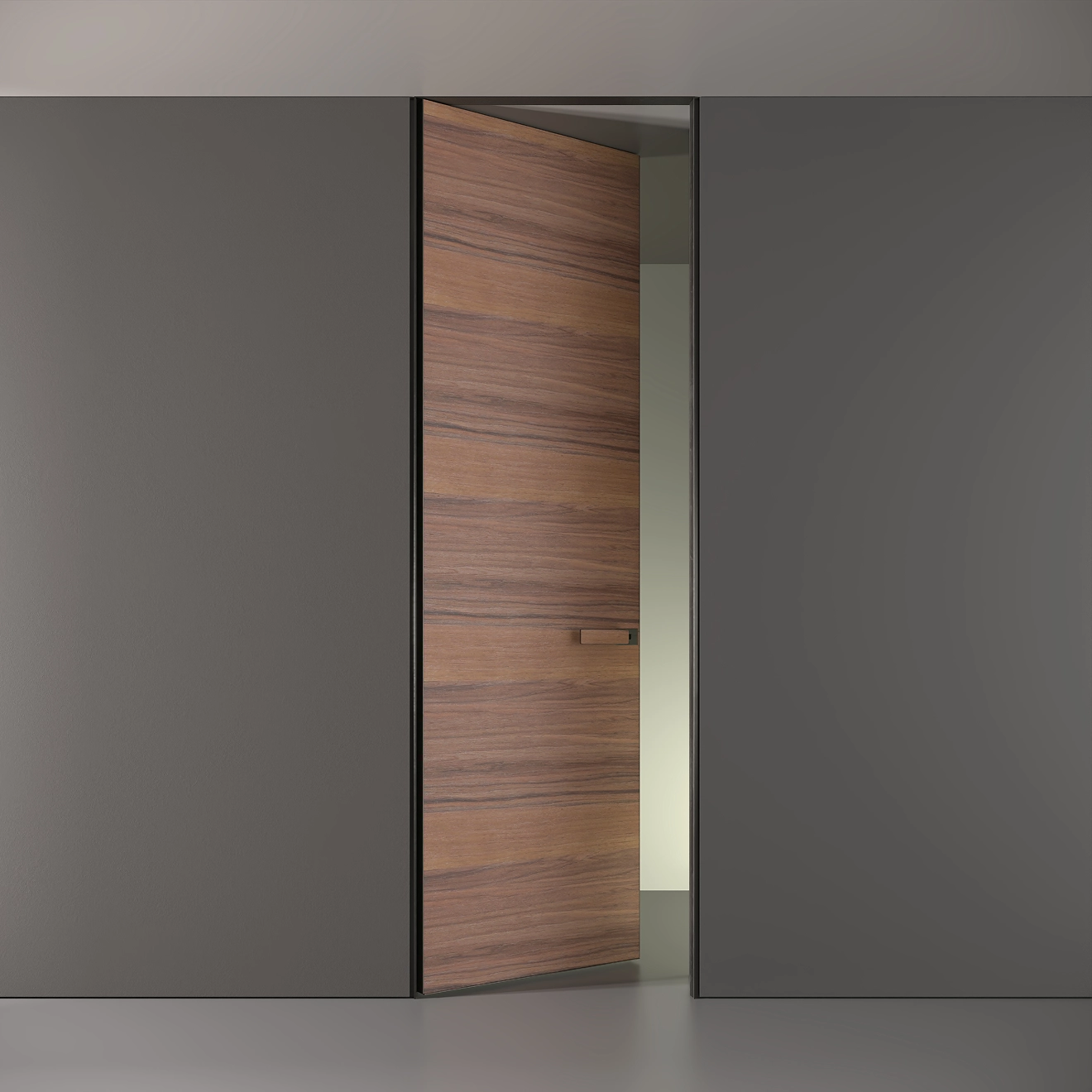 CONCEALED DOOR IN NOCE ALAMBRA VINEER