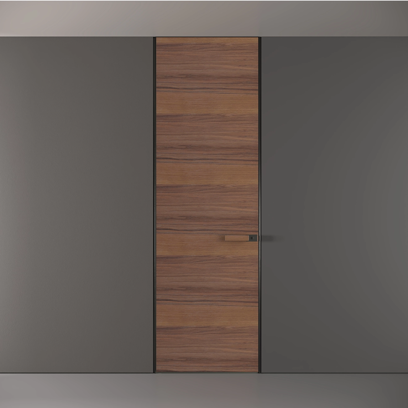 CONCEALED DOOR IN NOCE ALAMBRA VINEER