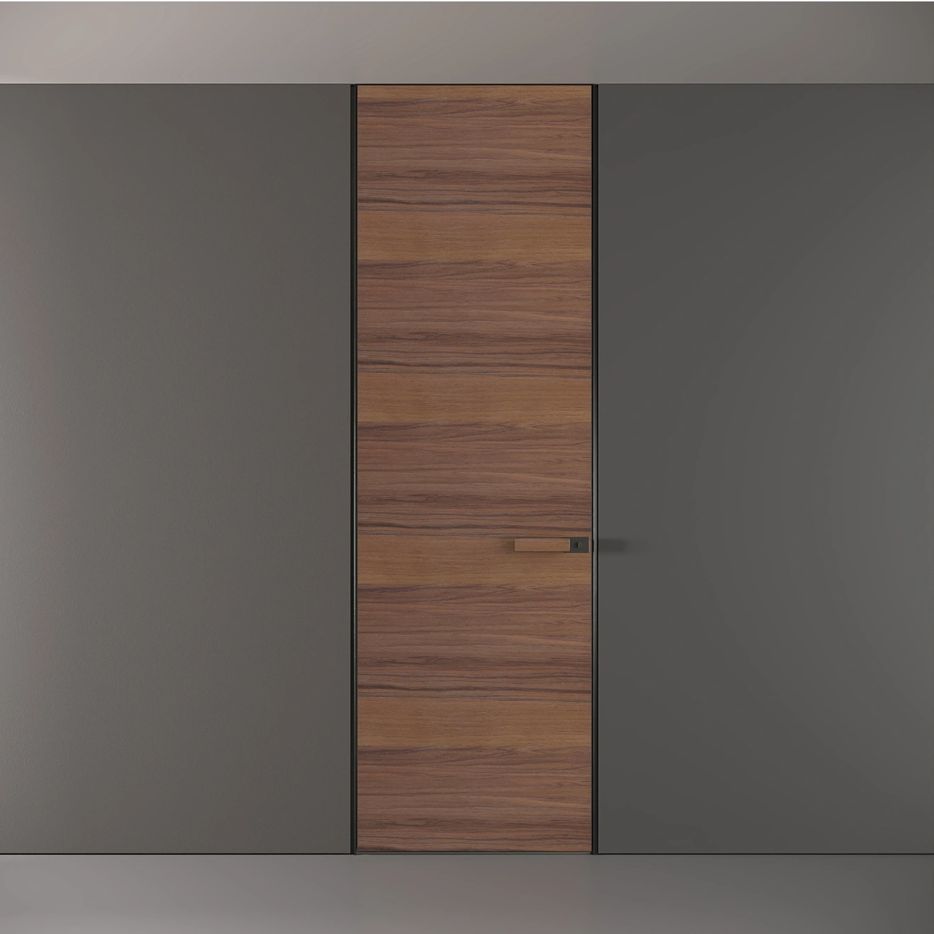 CONCEALED DOOR IN NOCE ALAMBRA VINEER