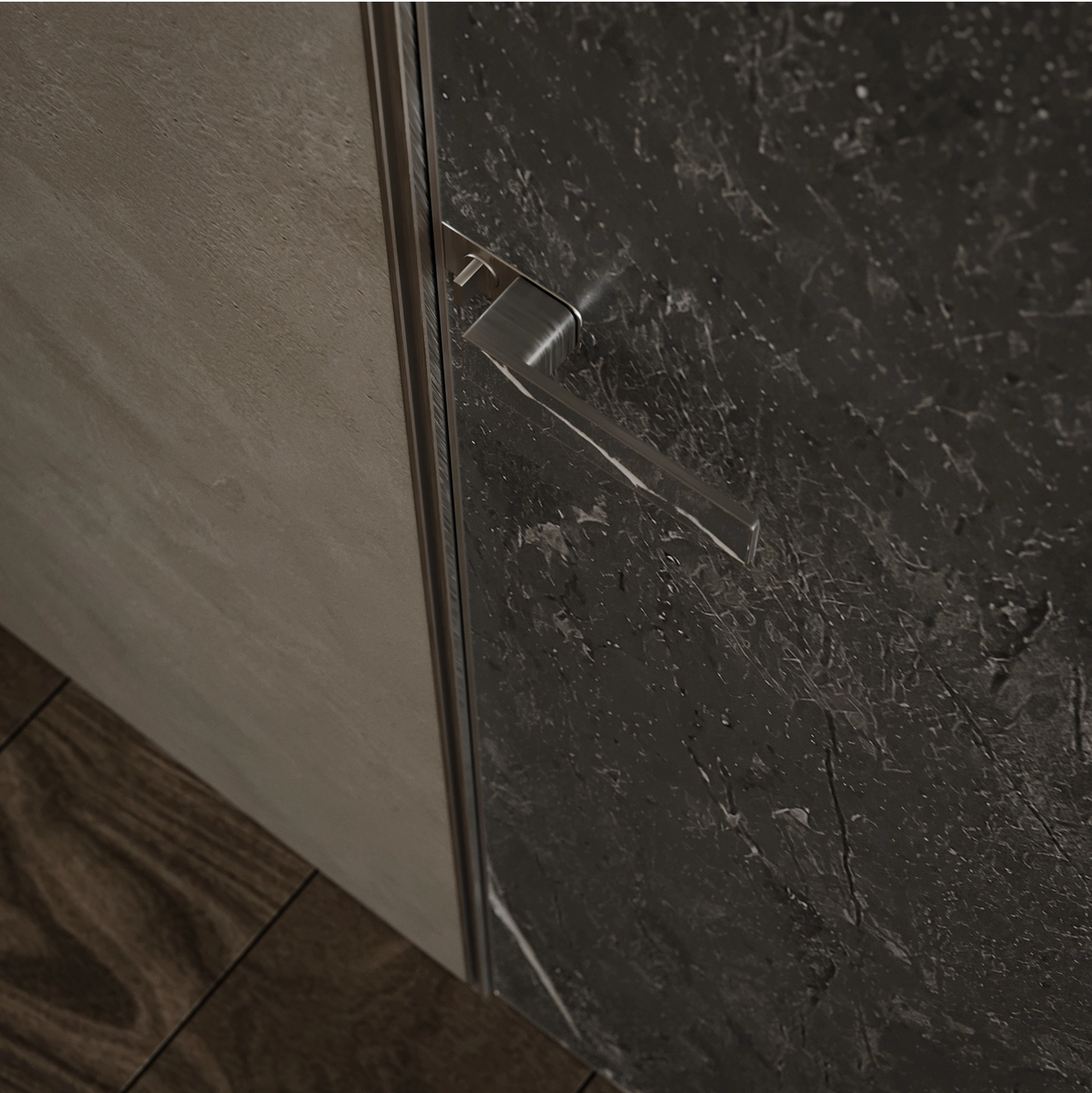 MARBLE CONCEALED DOOR HANDLE
