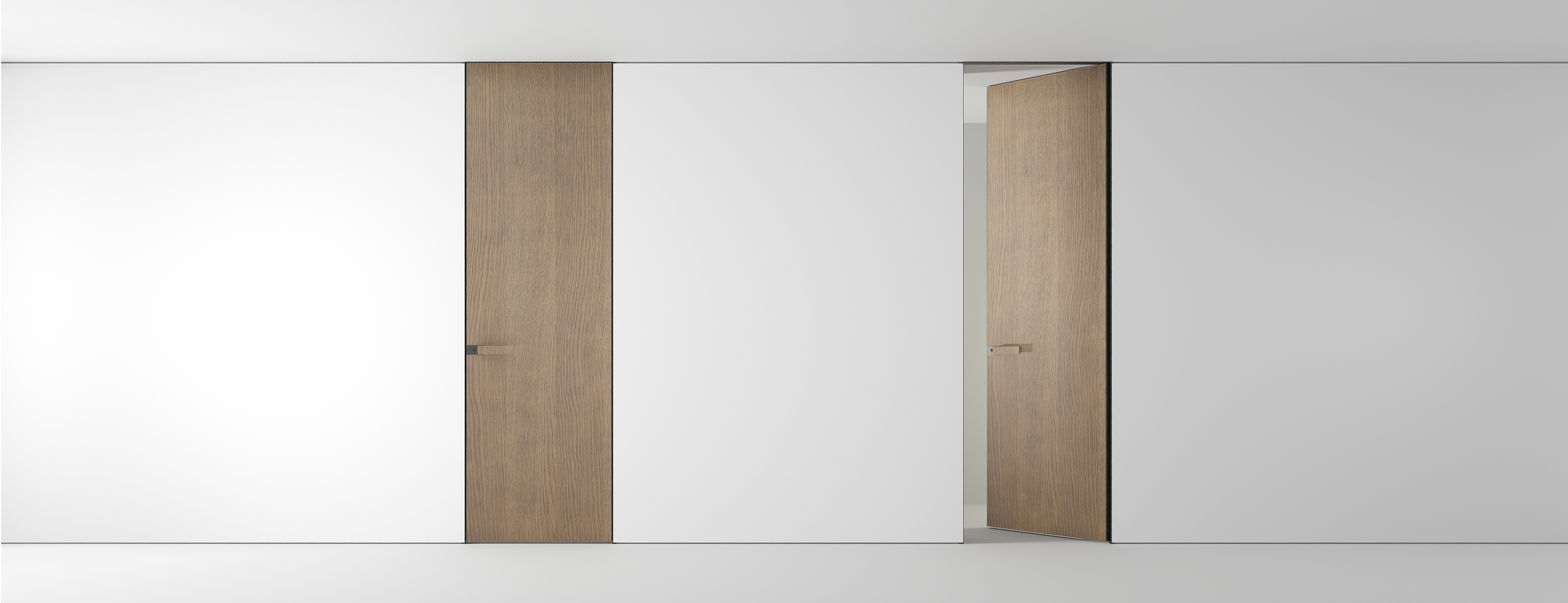 FLOOR TO CEILING HIDDEN DOOR IN ENGINEERED VINEER