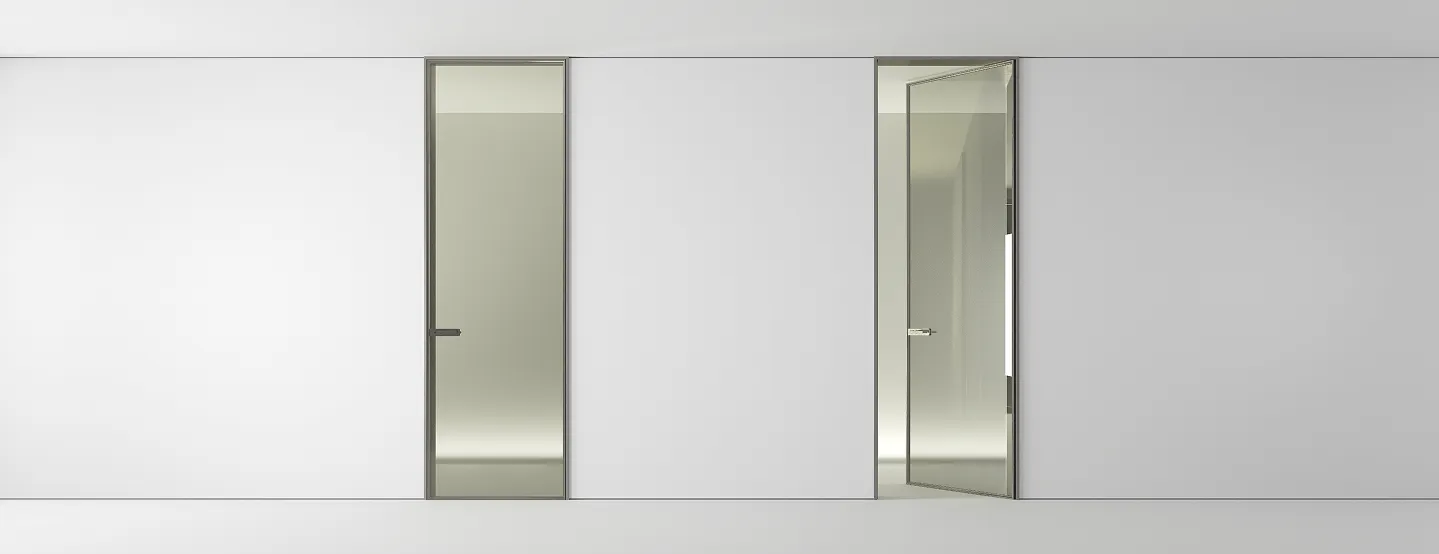 FLOOR TO CEILING HIDDEN DOOR IN ENGINEERED VINEER