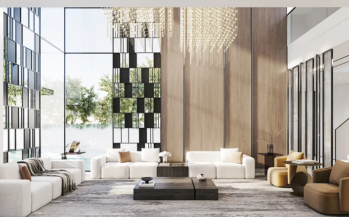 modern interior design of a villa in Dubai