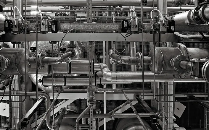 Detailed view of MEP Pipes