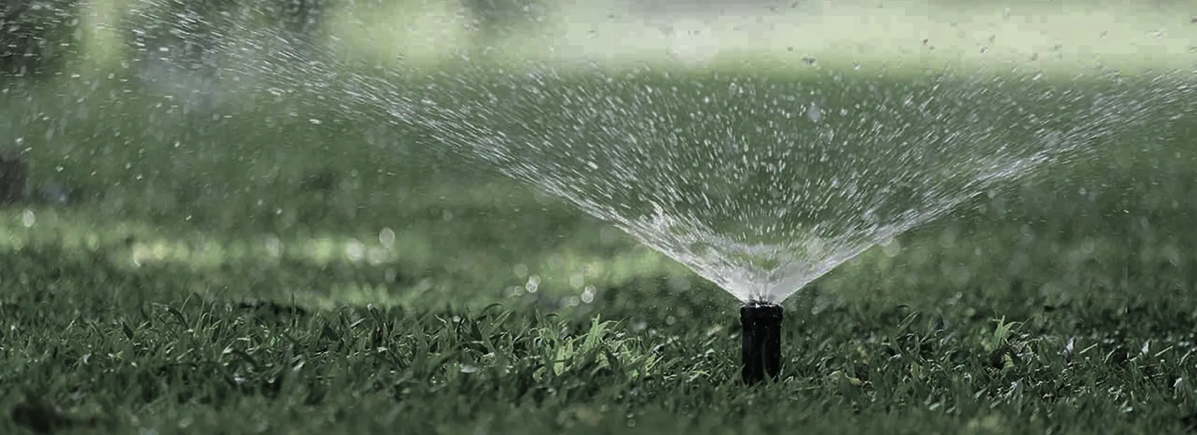 Sprinkler system in action, dispersing water evenly across a lush lawn to ensure efficient irrigation.