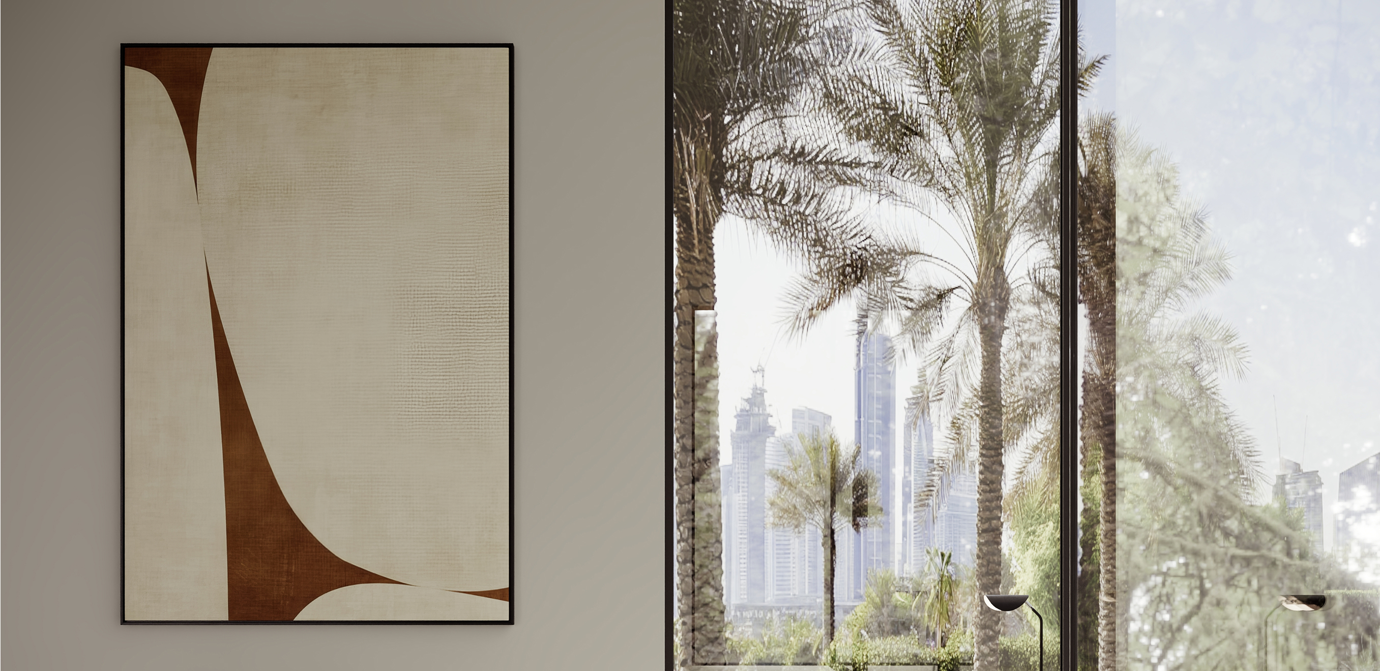 slim frame fixed glass window