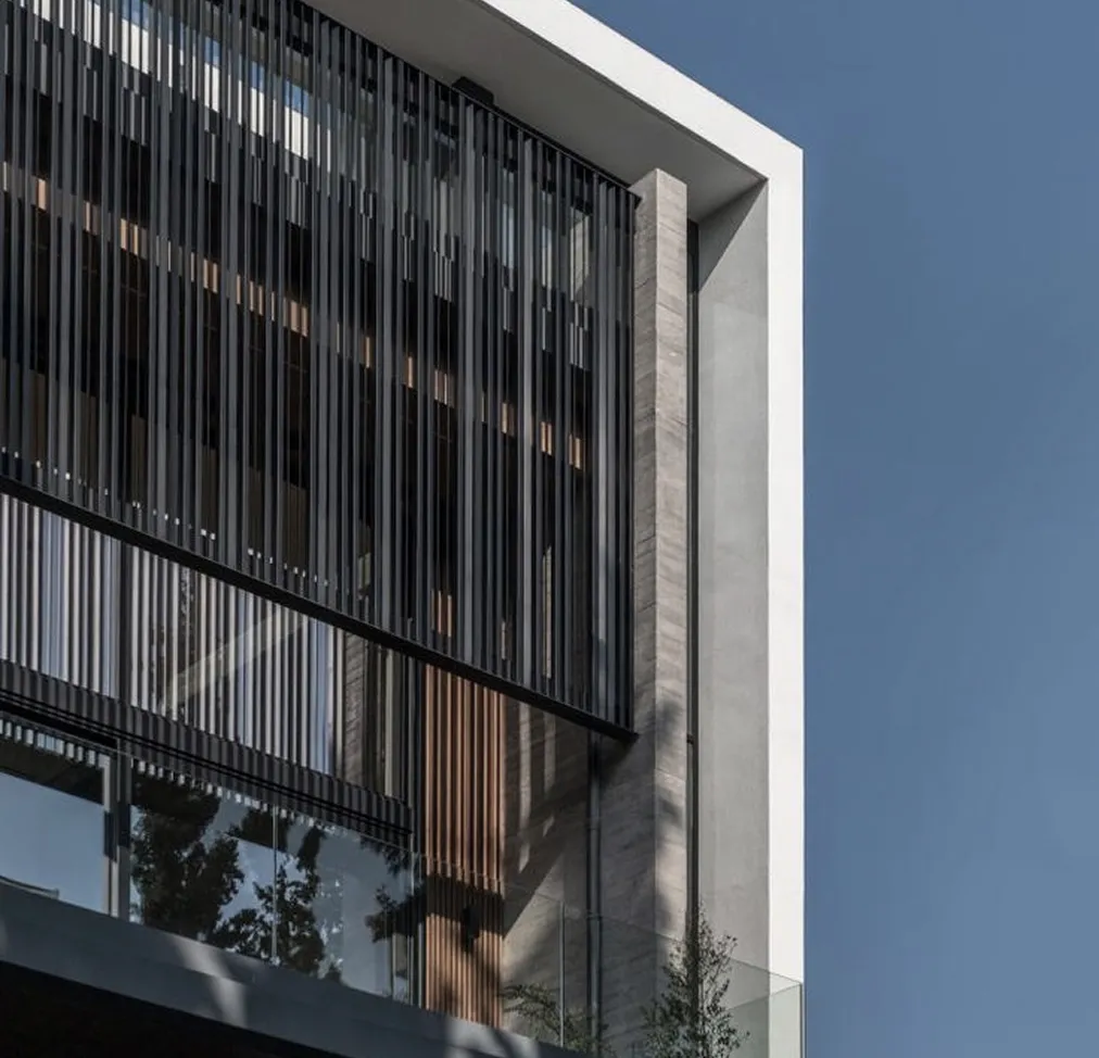 Aluminium facades with innovative design.