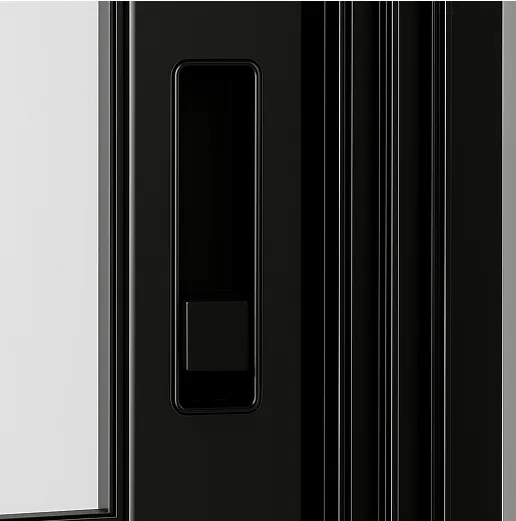 hidden latch and push handle