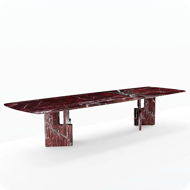 Marble sculpted coffee table showcasing artisan stone craftsmanship and refined organic design.