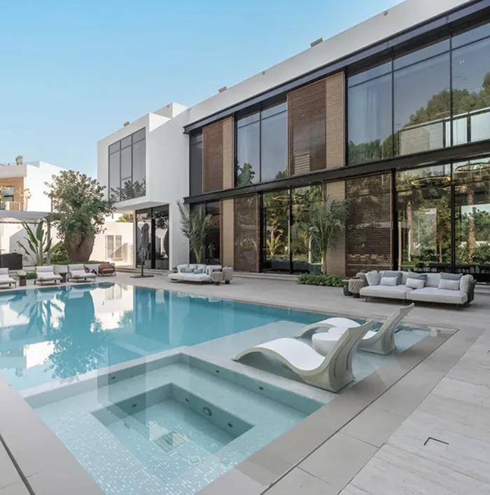 Luxury Villa Exterior with pool