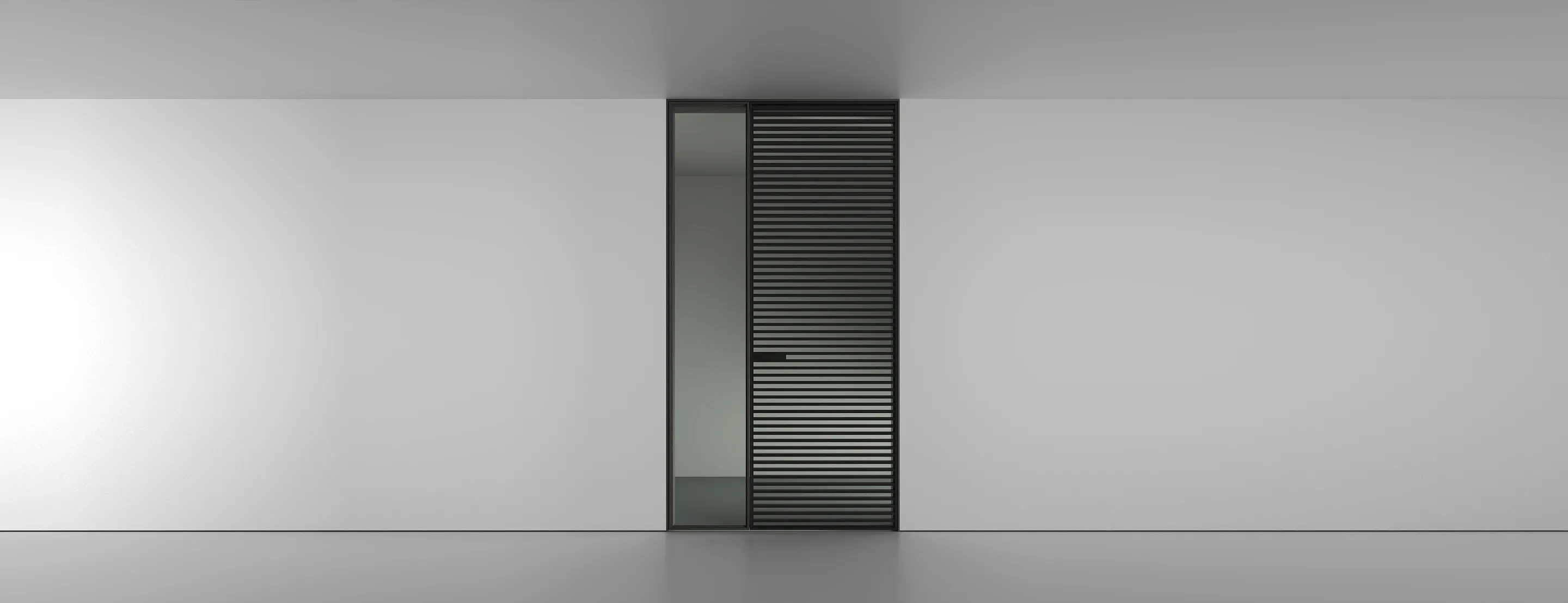 FLOOR TO CEILING HIDDEN DOOR IN ENGINEERED VINEER