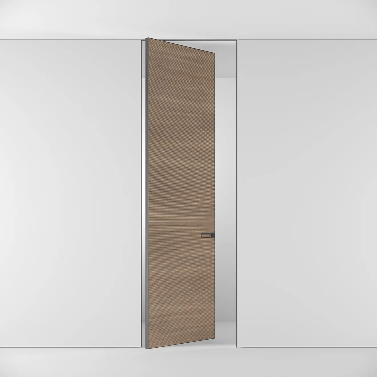 CONCEALED LEATHER DOOR IN SABLE LEATHER