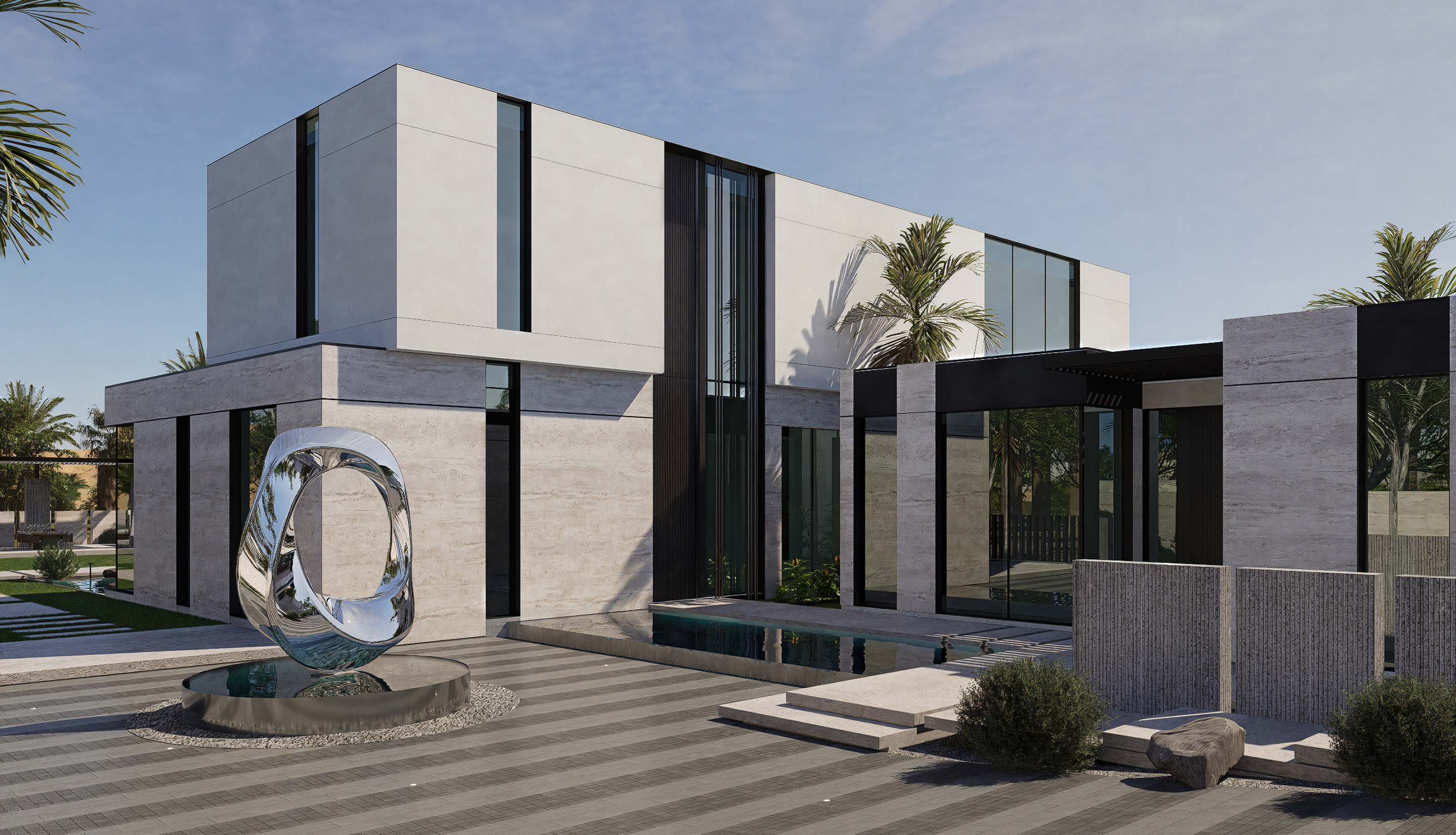 Architecture, interior, and landscape design for a luxury private villa in Riyadh