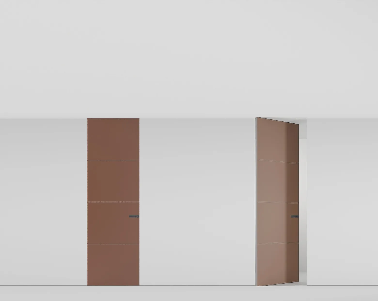 FLOOR TO CEILING HIDDEN DOOR IN ENGINEERED VINEER