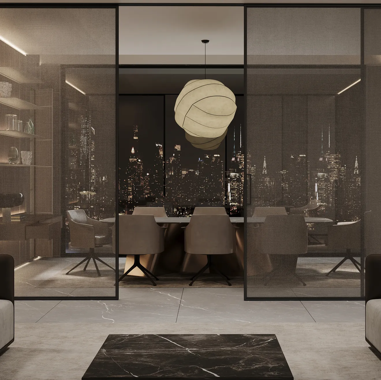 Tailor made mesh sliding door system
