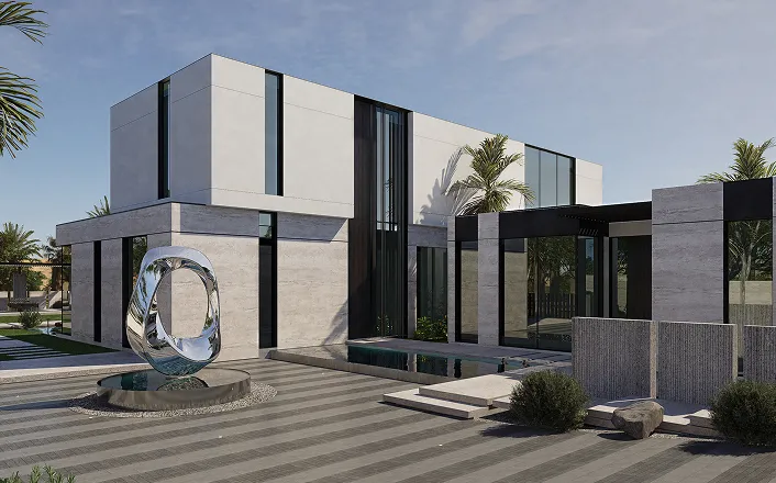 Architecture, interior, and landscape design for a luxury private villa in Riyadh