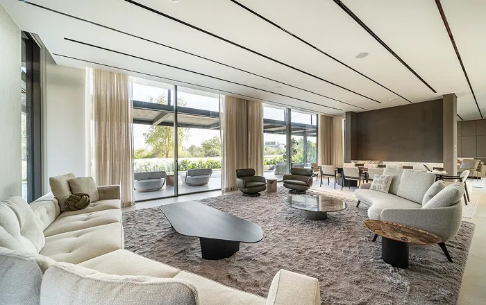 Modern luxury villa interior design with bespoke furniture